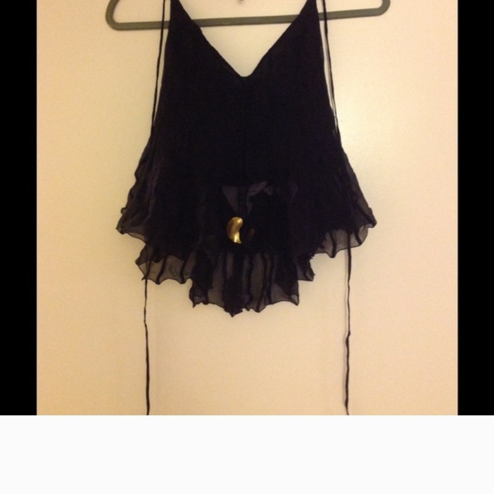 ISO Chloe Elegant Black Camisole Top